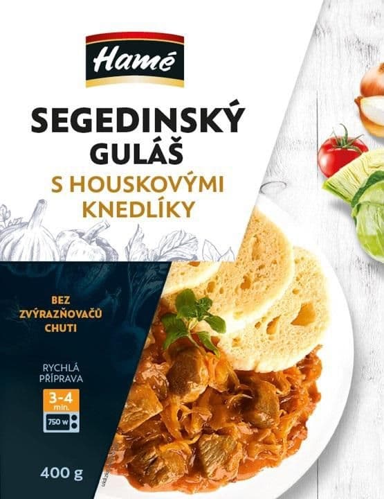 Hamé Segedinský guláš s houskovými knedlíky 400g