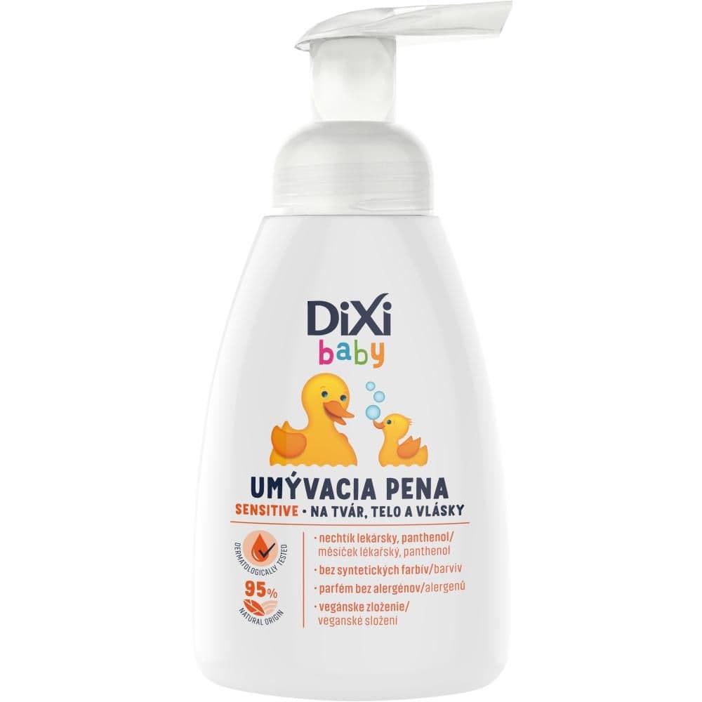 Dixi Baby mycí pěna sensitive na obličej, tělo a vlásky 250 ml