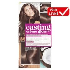 L'Oréal Paris Casting Creme Gloss semipermanentní barva na vlasy 500 kaštanová, 48 +72 +60 ml
