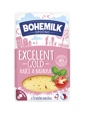 Bohemilk Excelent Gold 48% bazalka-rajče plátky