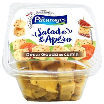 Pâturages Gouda s kmínem, sýrové kostky