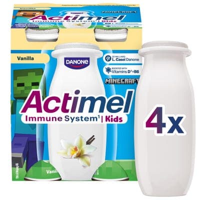 Actimel Kids probiotický jogurtový nápoj s vitamíny vanilka 4x100g