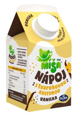Míša Nápoj s tvarohovou kulturou, vanilka