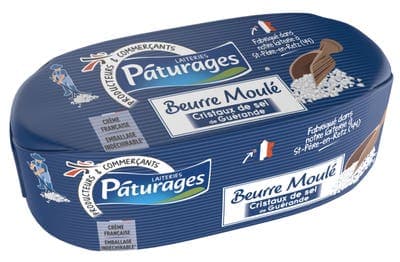 Pâturages Máslo z Bretaně se solí z Guérande