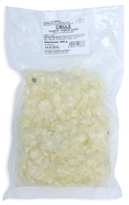 Cibule kuchyňská žlutá krájená kostky, vakuové balení