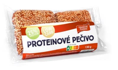 Hradecká pekárna Low carb Proteinové pečivo, 2x65g