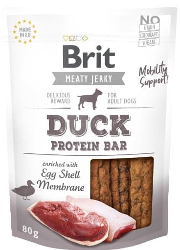Brit Jerky Sušené proteinové tyčinky pro psy – kachní