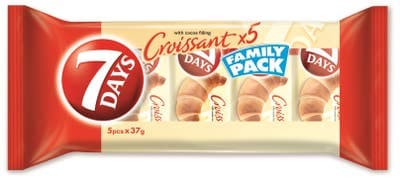 7 Days Croissant s kakaovou náplní family pack 5 x 37 g