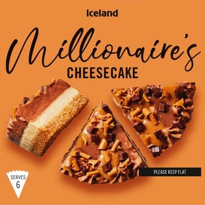 Iceland Pečený karamelový cheesecake zdobený čokoládovým krémem