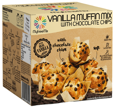 MyfreeMix Muffiny vanilkové s čokoládovými kousky