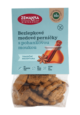 Biopekárna Zemanka BIO Bezlepkové pohankové perníčky s medem