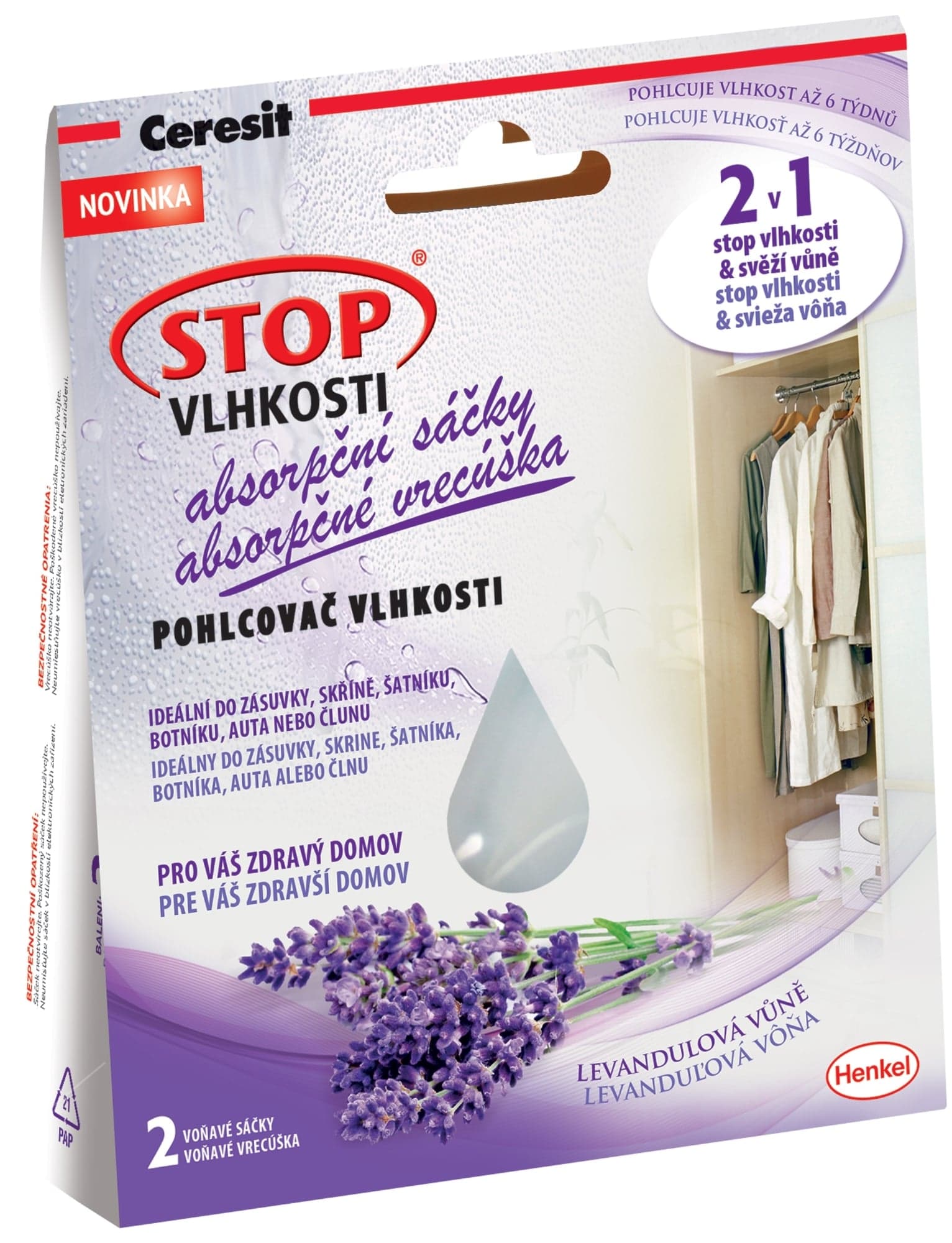 Ceresit Absorpční sáčky do domácnosti, relaxační levandule
