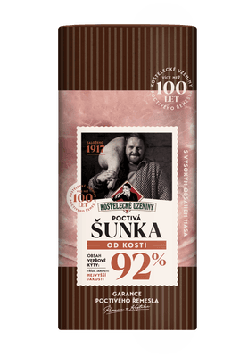 Kostelecké Uzeniny Poctivá Šunka od kosti (92% masa)