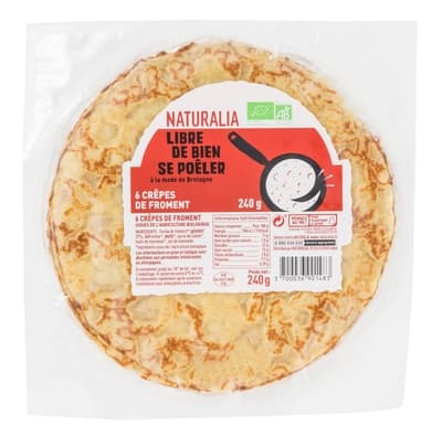 Naturalia BIO Pšeničné palačinky, 6x40g
