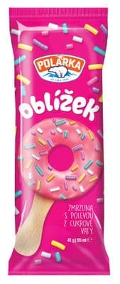 Polarka Oblížek zmrzlina s polevou z cukrové vaty