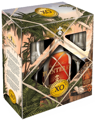 Planteray X.O. 40 % 700 ml + sklo 2 ks