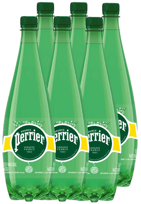 Perrier Přírodní Minerální voda perlivá, PET 6 x 1 L