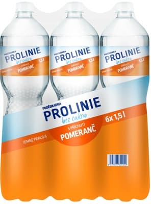 Poděbradka ProLinie Jemně perlivá pomeranč 6 x 1,5 L