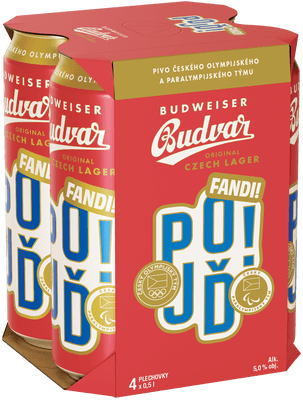 Budějovický Budvar Original ČOV, plech 4x500ml