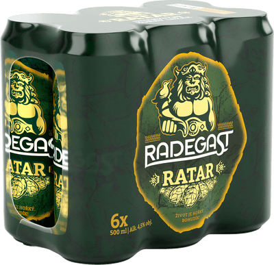 Radegast Ratar Ležák plech 6x500ml