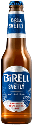 Birell Světlý, sklo