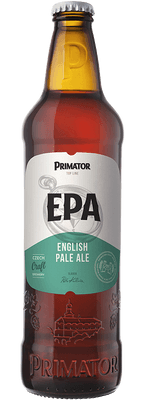 Primátor EPA, polotmavé svrchně kvašené plné pivo, sklo