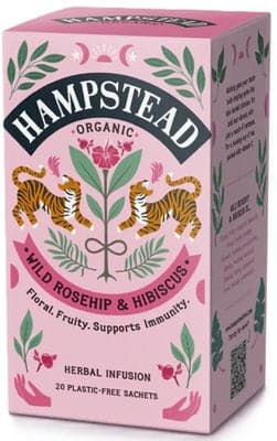 Hampstead Tea BIO šípkový čaj s ibiškem 20ks