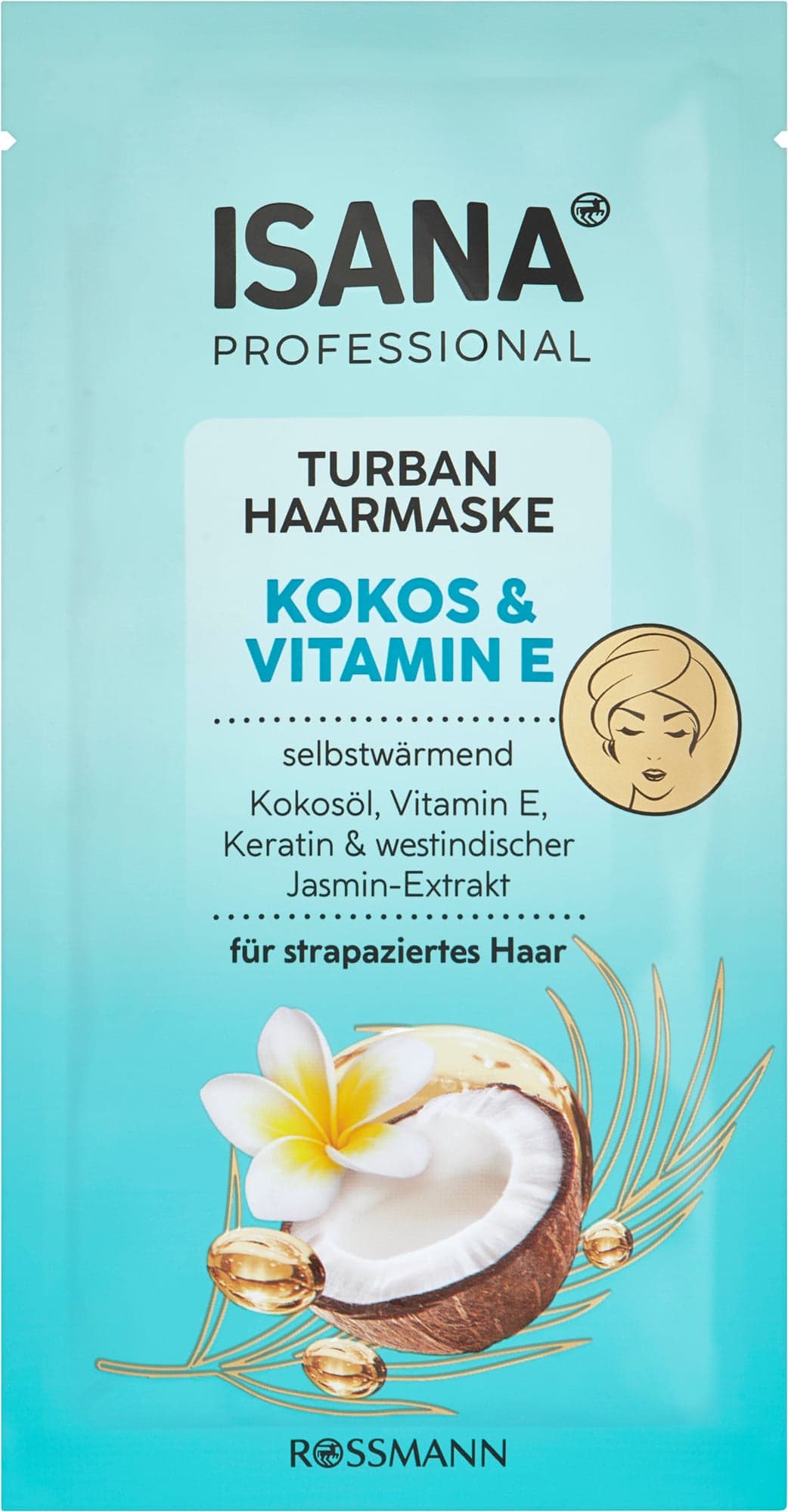 ISANA Professional Termo Turban maska na vlasy kokos