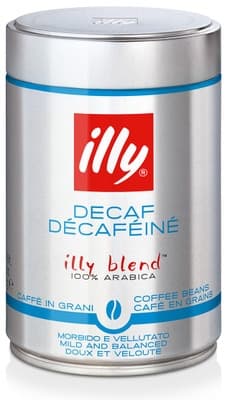 illy zrnková káva bez kofeinu