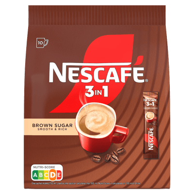 Nescafé 3in1 Brown sugar, instantní káva, 10x 16,5 g