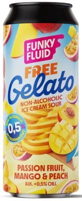 Funky Fluid Free Gelato - Passionfruit, Mango & Peach nealko, plech