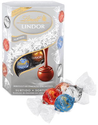 Lindt Bonboniéra Lindor Limitovaná edice čokoládových pralinek stříbrný mix