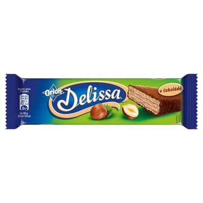 ORION Delissa oplatka s lískooříškovou náplní máčená v mléčné čokoládě