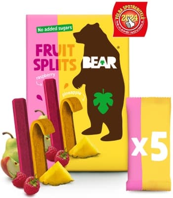 Bear Fruit Splits malina a ananas  5x20g