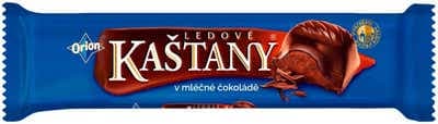 ORION Ledové kaštany tyčinka v mléčné čokoládě s kakaovo-oříškovou náplní