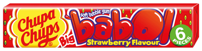 Chupa Chups Big Babol Strawberry žvýkačky