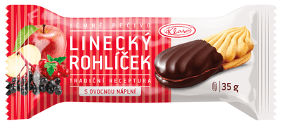 Klasa Linecký rohlíček v tmavé polevě, ovocná náplň