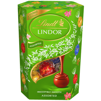 Lindt Bonboniéra Lindor Limitovaná edice čokoládových pralinek zelený mix