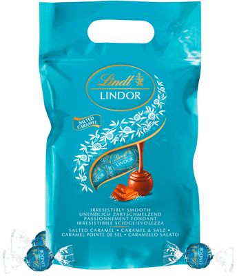 Lindt Bonboniéra Lindor Megabalení čokoládových pralinek slaný karamel