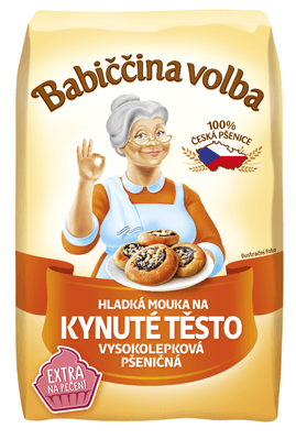Babiččina Volba Kynuté těsto hladká pšeničná mouka