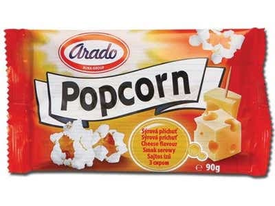 Arado Popcorn do mikrovlnné trouby. sýrová příchuť