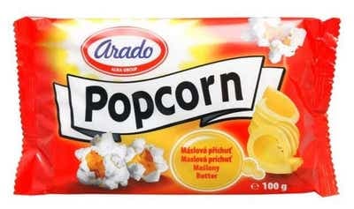 Arado Popcorn do mikrovlnné trouby, máslový