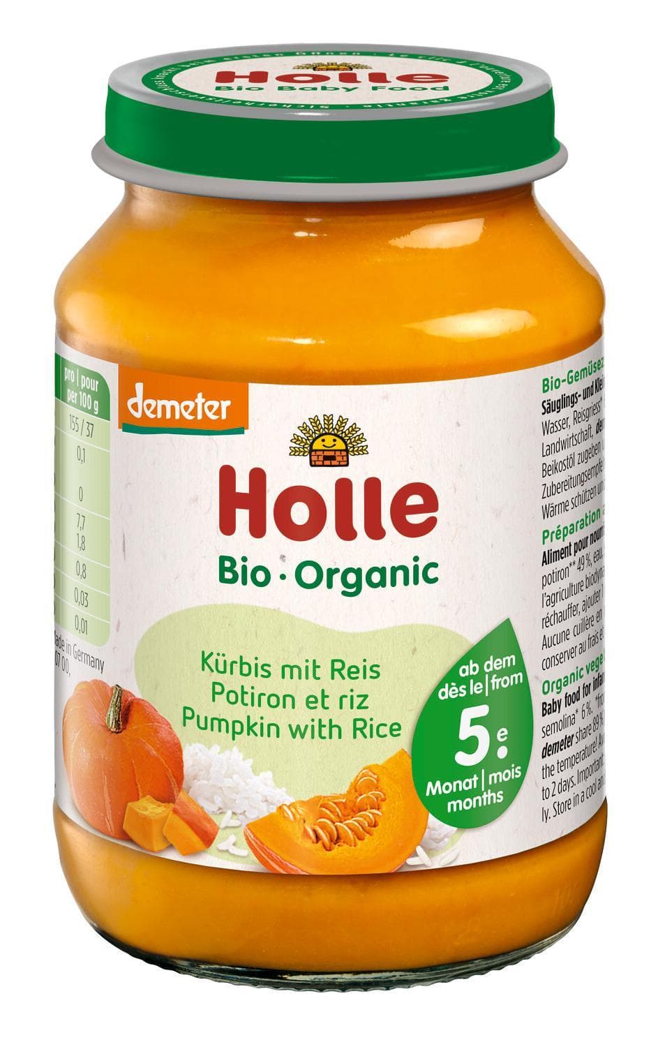 Holle BIO Zeleninový příkrm Dýně s rýží