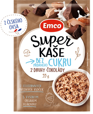 Emco Super kaše 2 druhy čoko