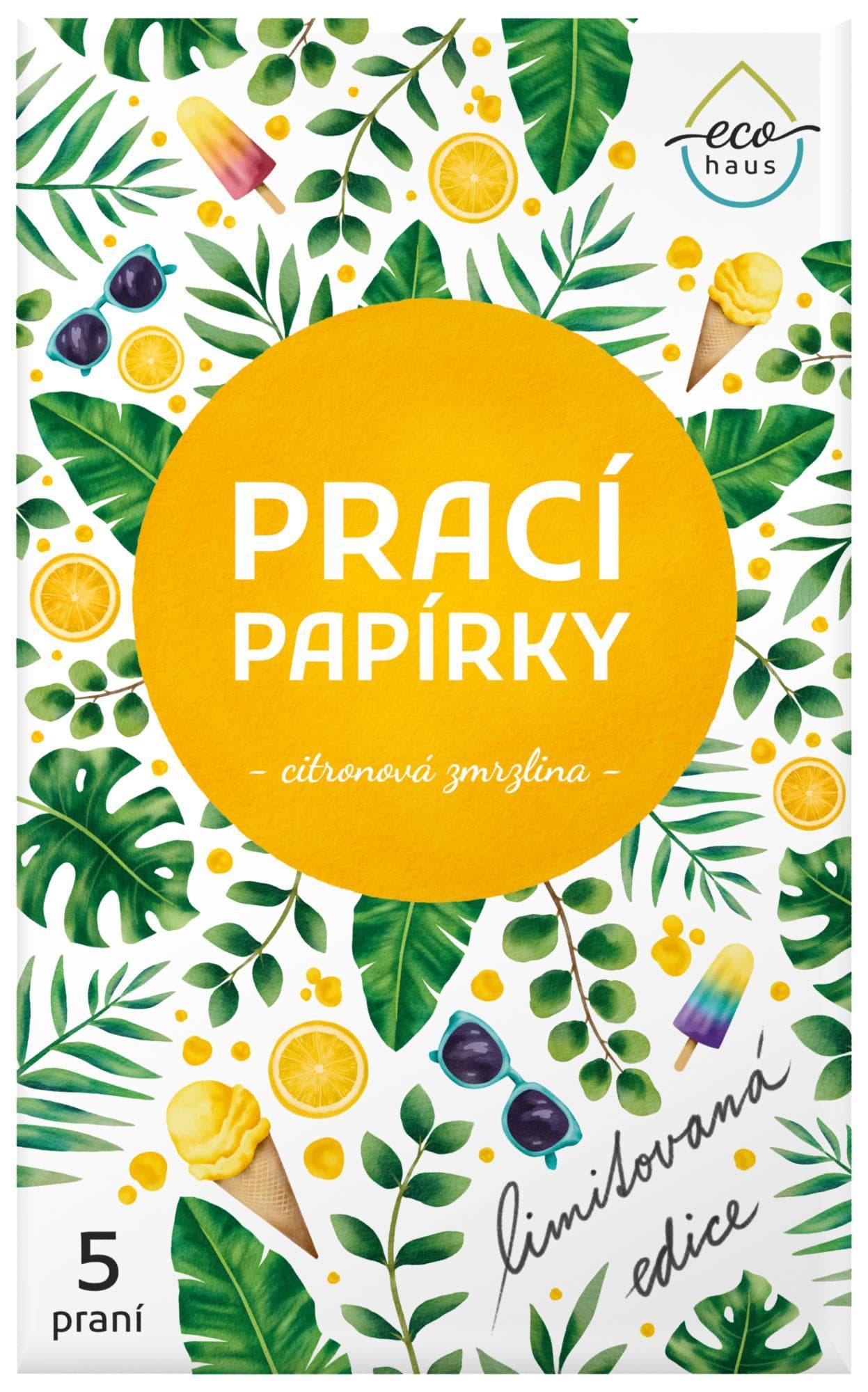 EcoHaus Limitovaná edice prací papírky citronová zmrzlina