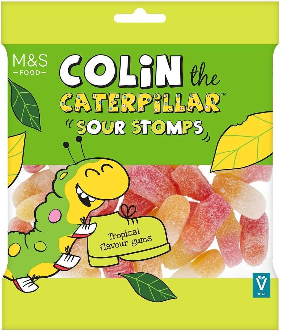 Marks & Spencer Colin the Caterpillar – žvýkací bonbóny s ovocnými příchutěmi