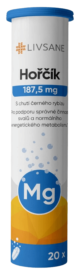 LIVSANE Hořčík 187.5mg šumivé tablety 20 ks