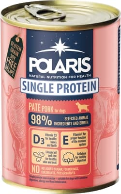 Polaris Single Protein Paté konzerva pro psy vepřová