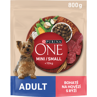 Purina ONE Mini Adult granule pro psy, hovězí
