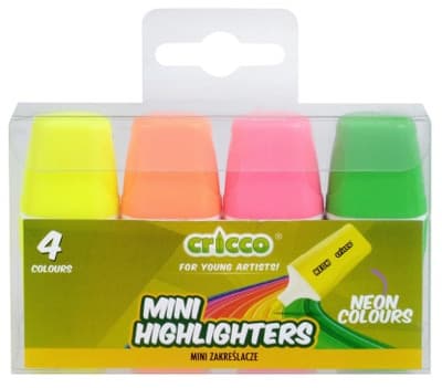 Cricco Zvýrazňovač mini - sada 4 barev